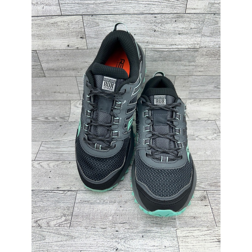 Saucony Excursion TR13 Womens Trail Running Shoes Charcoal Mint S10527-4 Size 6W
